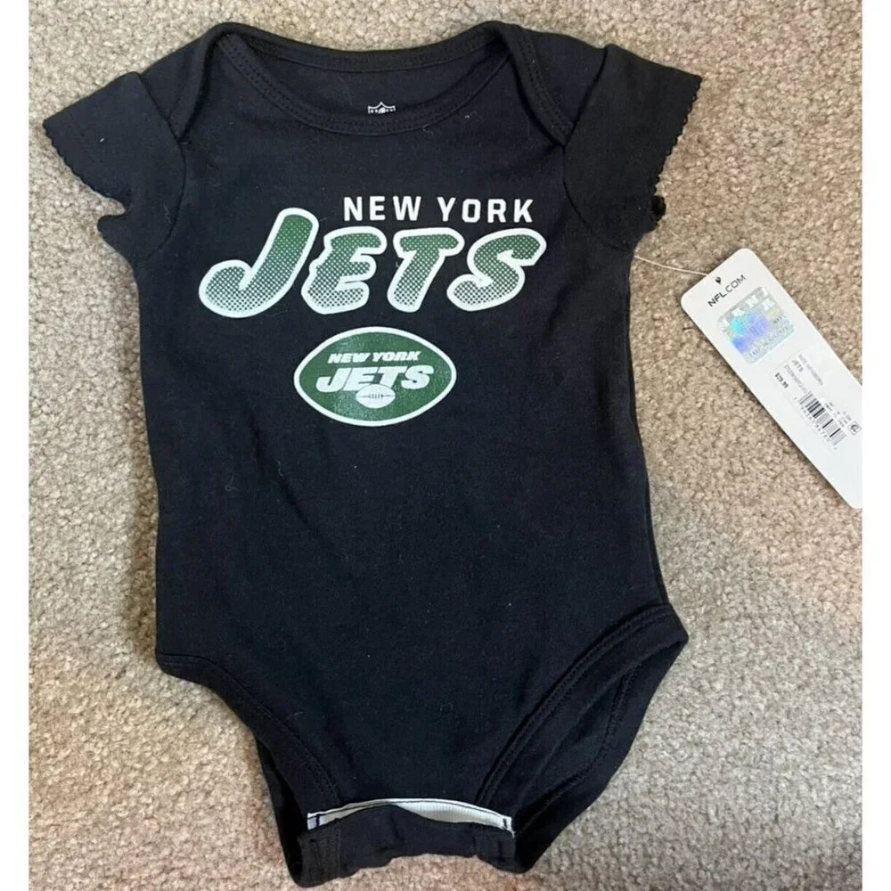 New York Jets Football Logo Bodysuit Romper Top Shirt Choice Unisex Baby Infant